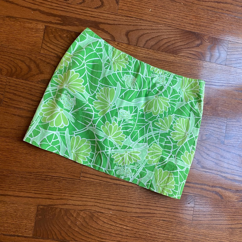 Lilly Pulitzer frog mini skirt